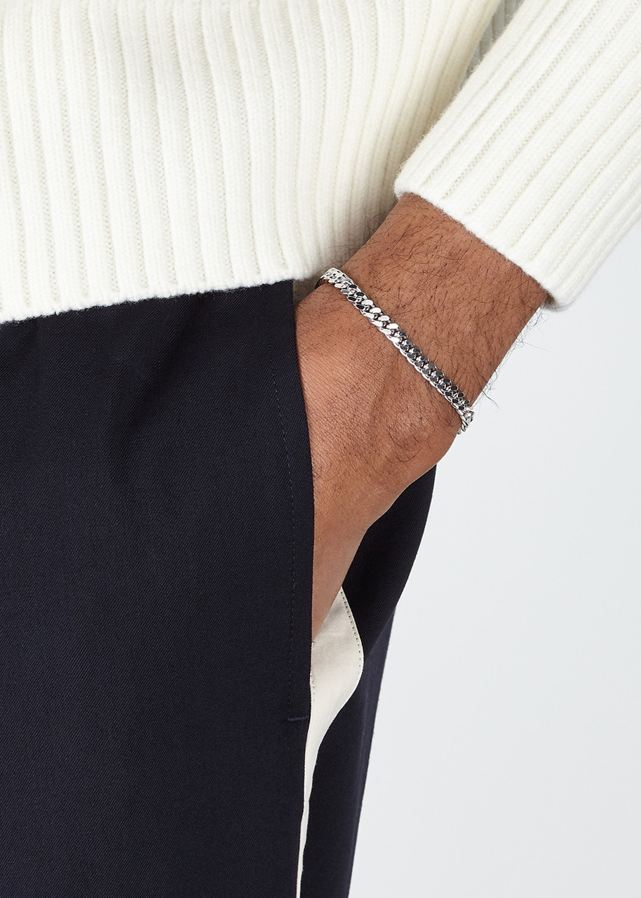 TOM WOOD Curb L sterling silver chain bracelet | Harvey Nichols