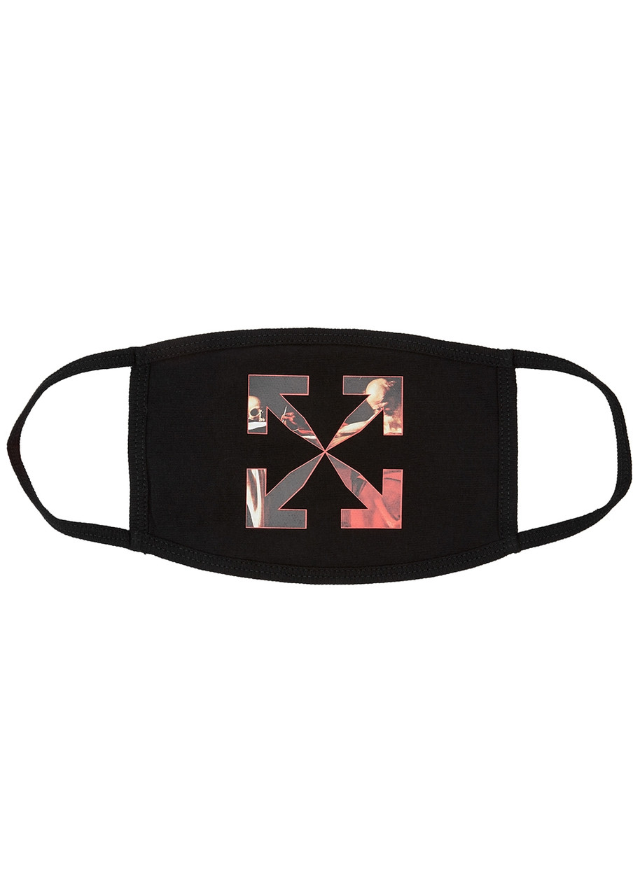 Off-White Arrows-motif face mask - Black