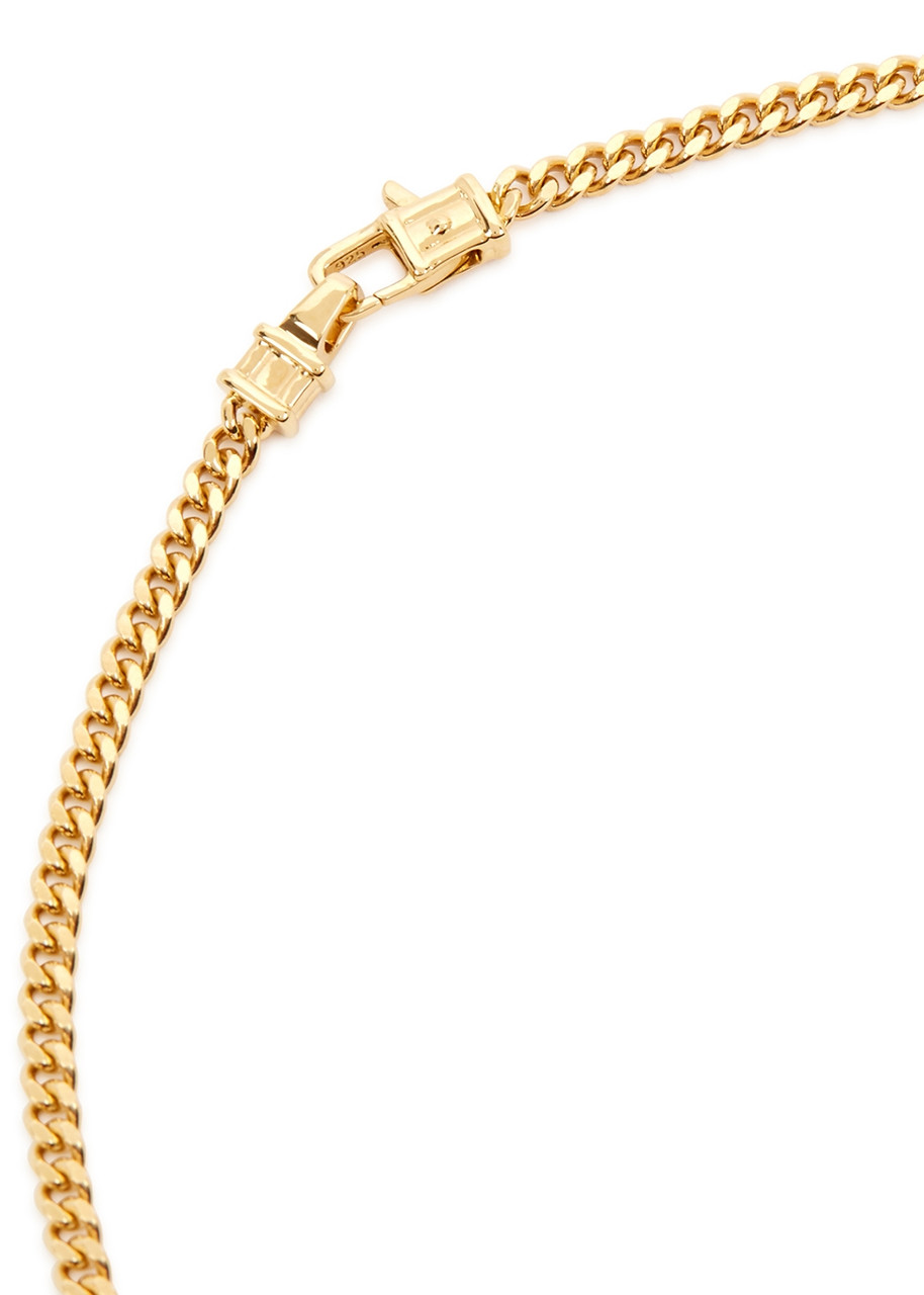 TOM WOOD Curb M gold-plated chain necklace | Harvey Nichols