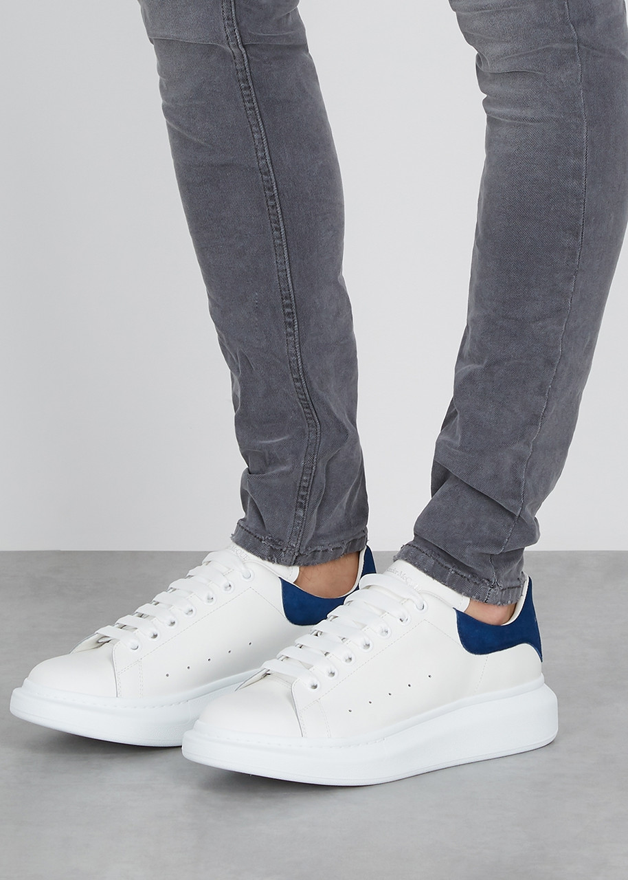 ALEXANDER MCQUEEN Oversized leather sneakers Harvey Nichols