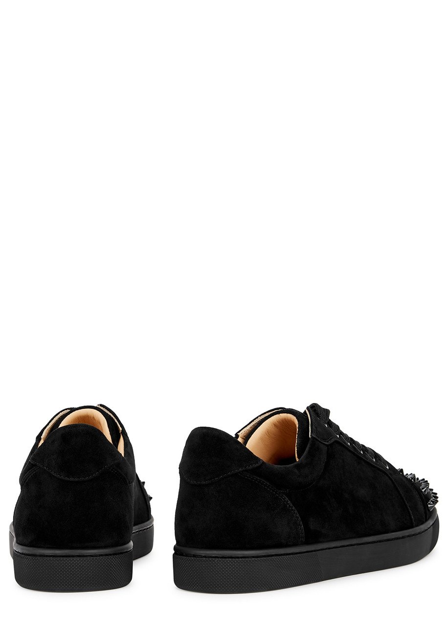 Christian Louboutin Vieira Spikes Suede Sneakers - Black