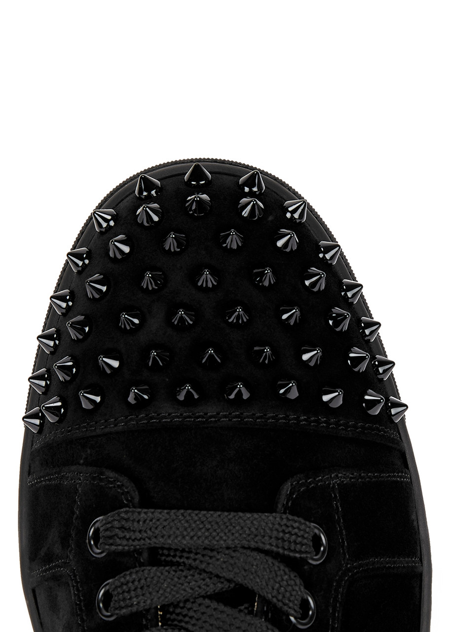 Christian Louboutin Vieira Spikes Black Suede Sneakers - 7