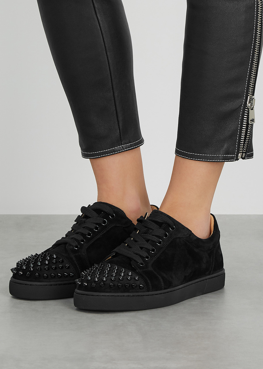 Vieira Spikes - Sneakers - Suede calf and spikes - Black - Christian  Louboutin