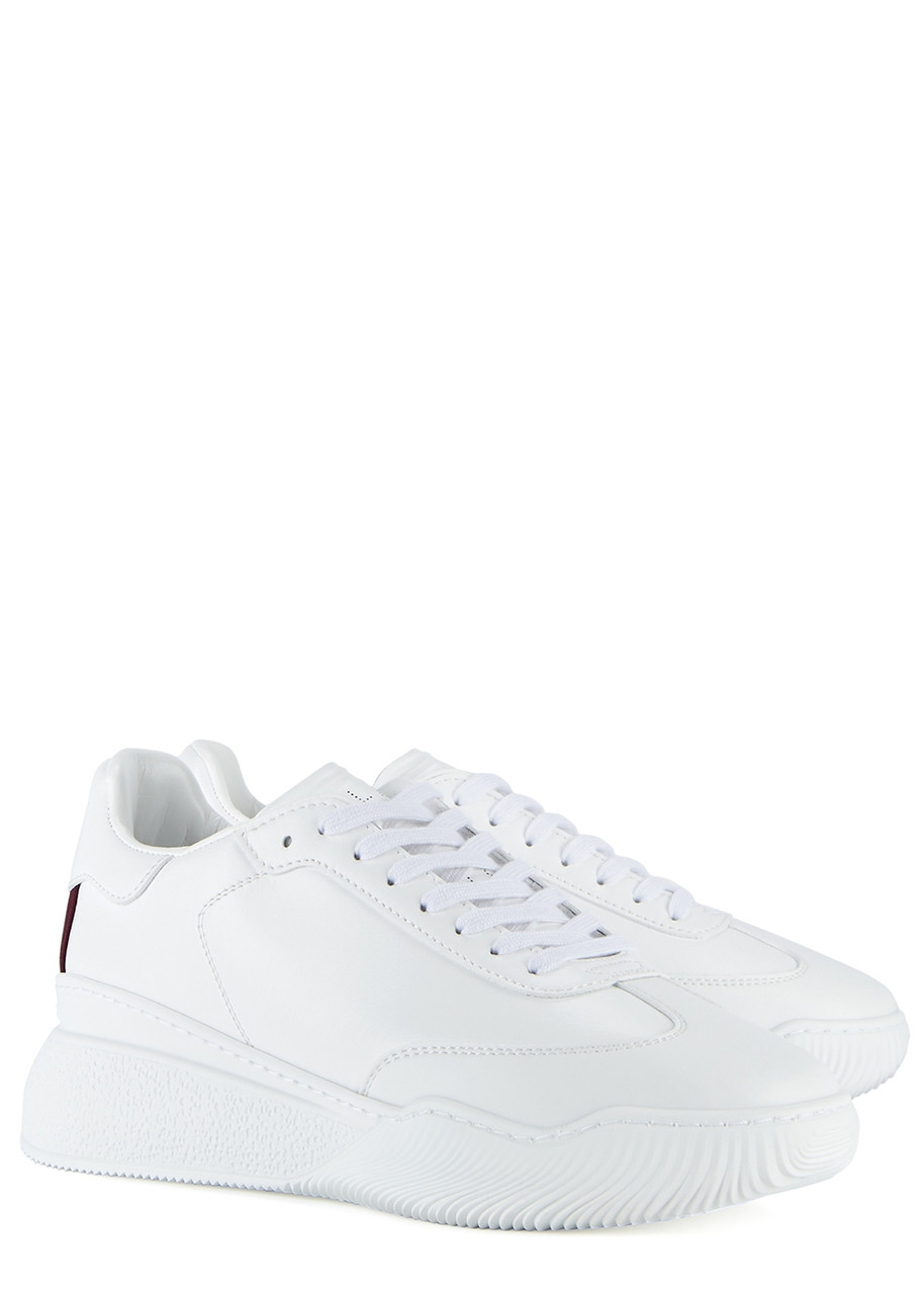 STELLA MCCARTNEY New Loop white faux leather sneakers | Harvey Nichols