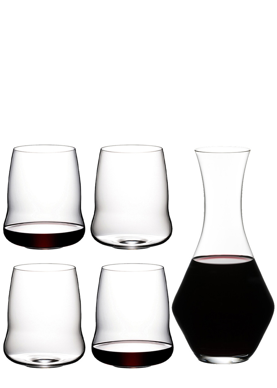 SL RIEDEL Stemless Wings Cabernet/Merlot + Decanter