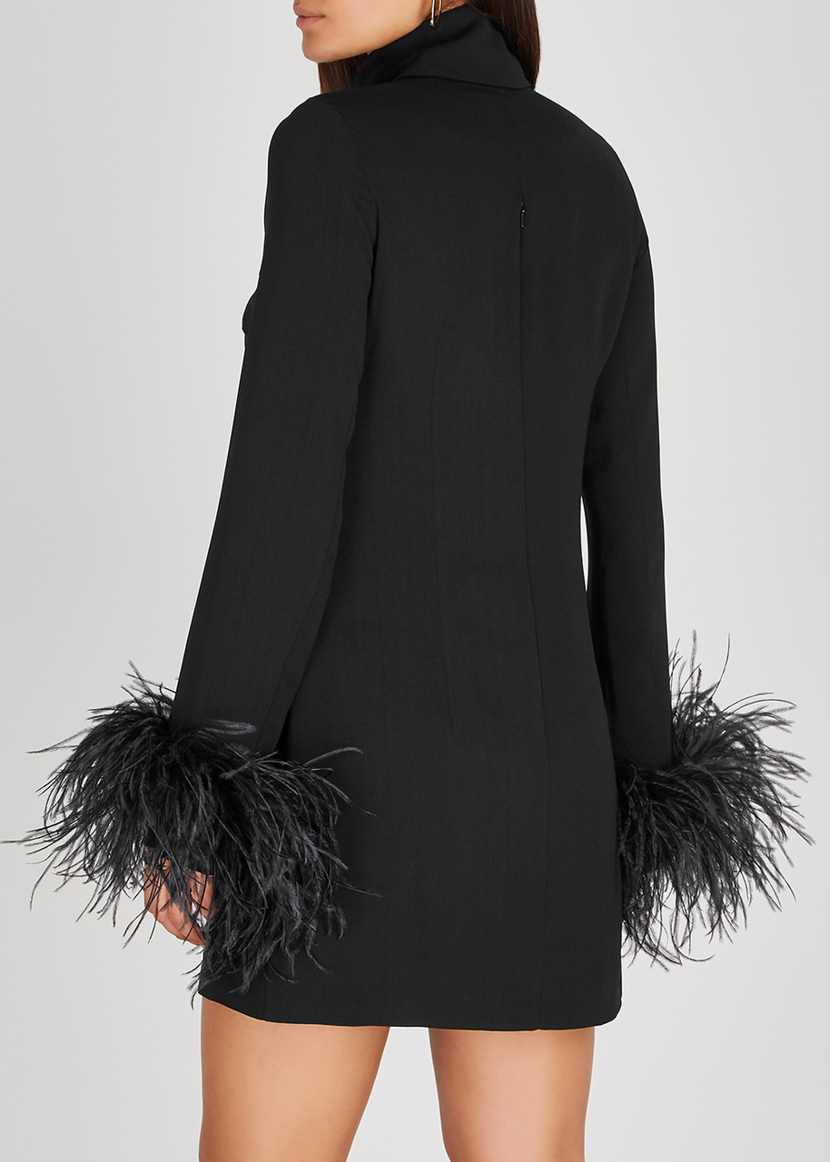 16arlington black feather dress AMALINE DRESS | CULT MIA main image 0