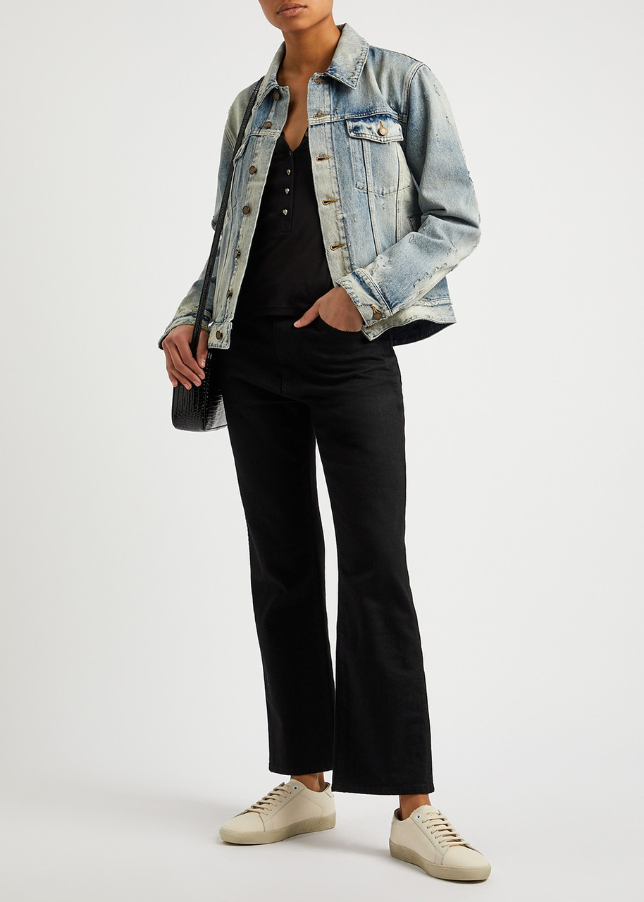 Denim Jacket Ysl Jean YVES SAINT LAURENT Blue Distressed