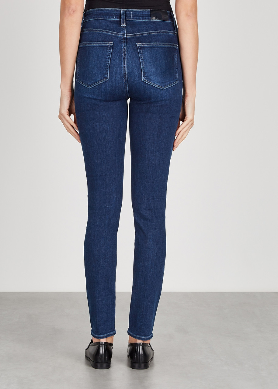 PAIGE Women's Margot Ultra Skinny Jeans - Highest Rise, Dark Wash, TRANSCEND Stretch Denim