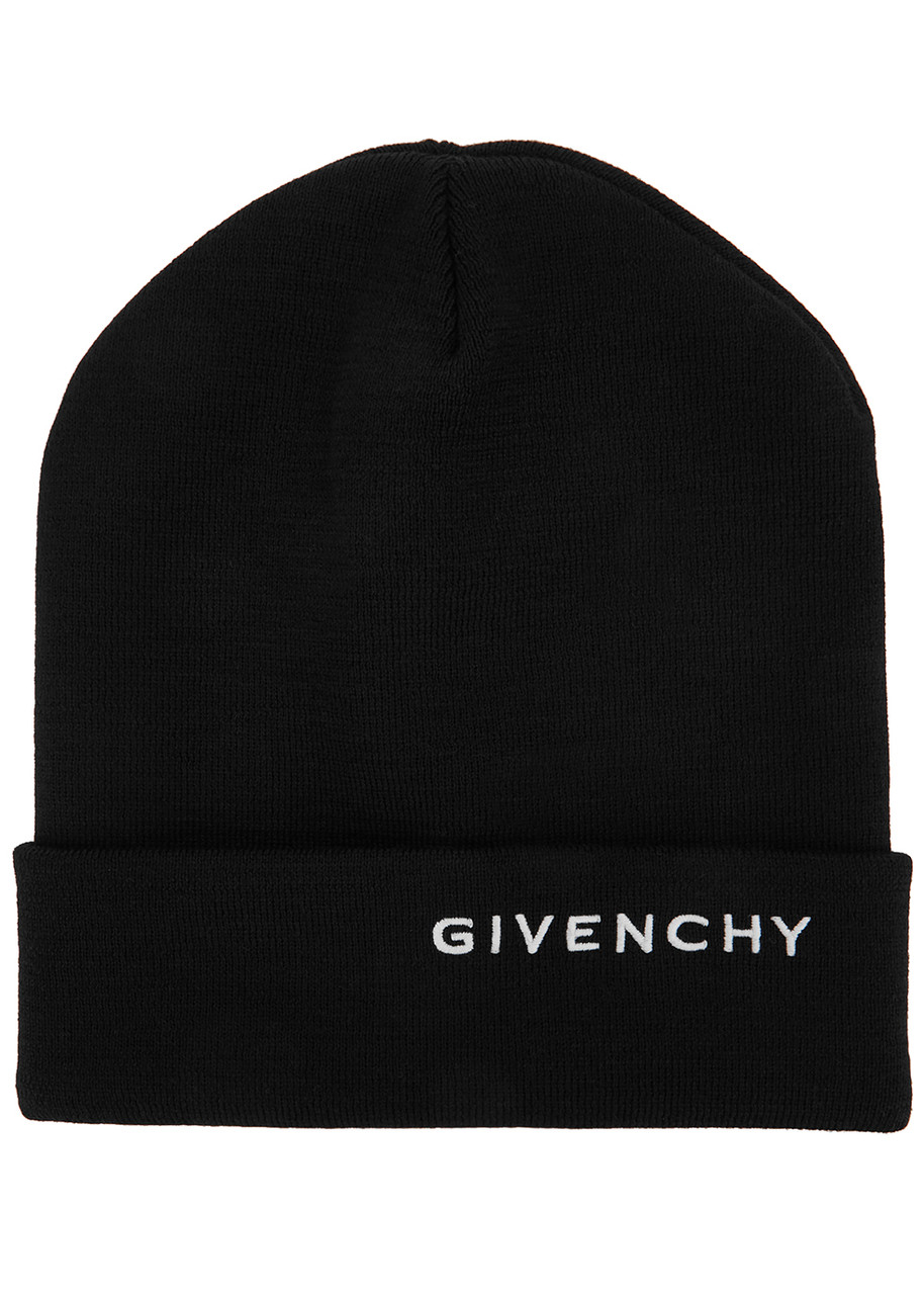GIVENCHY Logo-embroidered wool beanie | Harvey Nichols