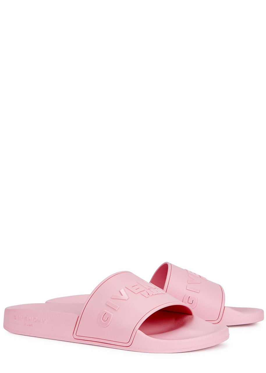 GIVENCHY Pink logo rubber sliders | Harvey Nichols