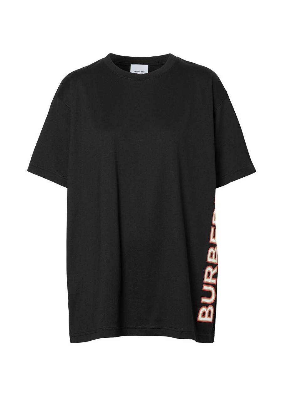 BURBERRY Logo print cotton oversized t-shirt Harvey Nichols