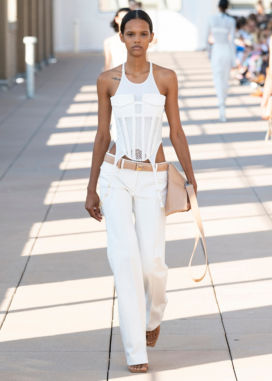 DION LEE Garter stretch-jersey top | Harvey Nichols
