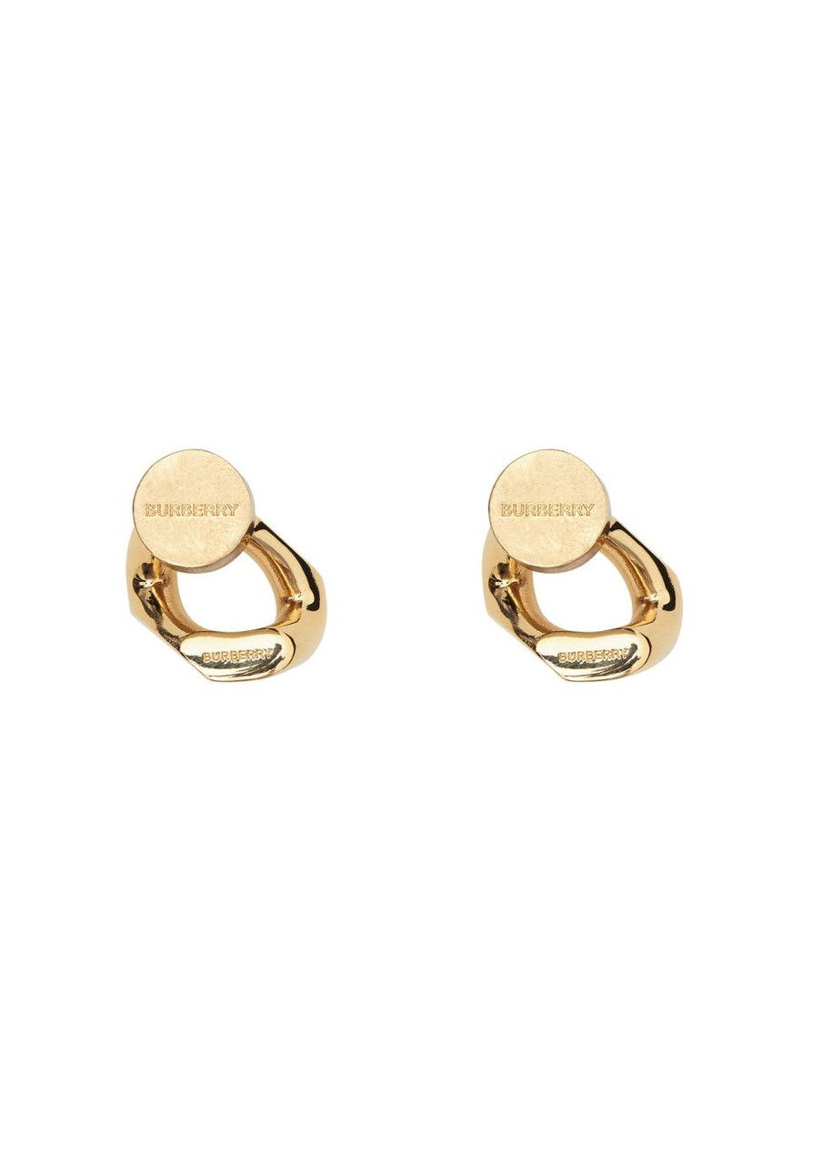 BURBERRY Small gold-plated chain-link earrings | Harvey Nichols