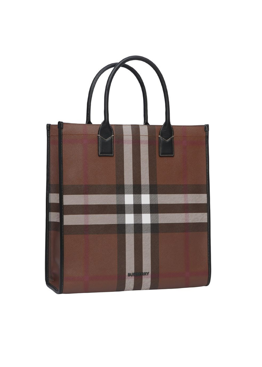 BURBERRY handbag tote shopping bag + KANE shoulder strap in canvas