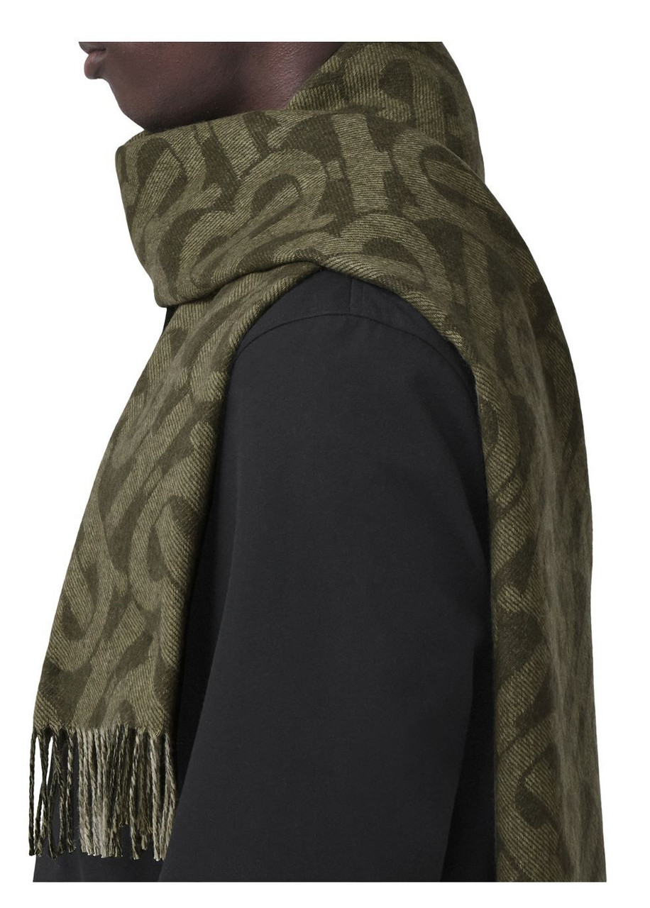 BURBERRY Reversible check and monogram cashmere scarf Harvey Nichols