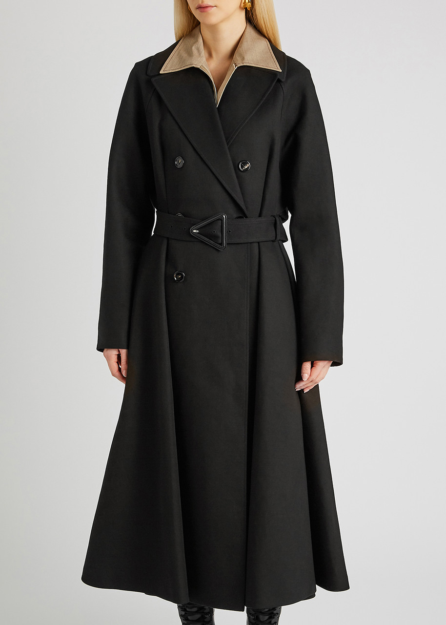 「BOTTEGA VENETA」Dark Grey Trench Coat 44 Bottega Veneta // Resinated Cotton Trench Coat – VSP Consignment