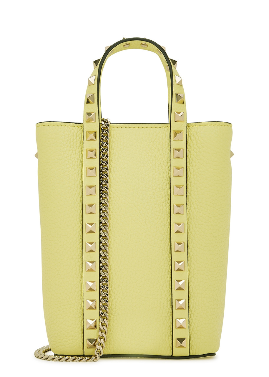 VALENTINO GARAVANI - Rockstud large grained-leather tote bag