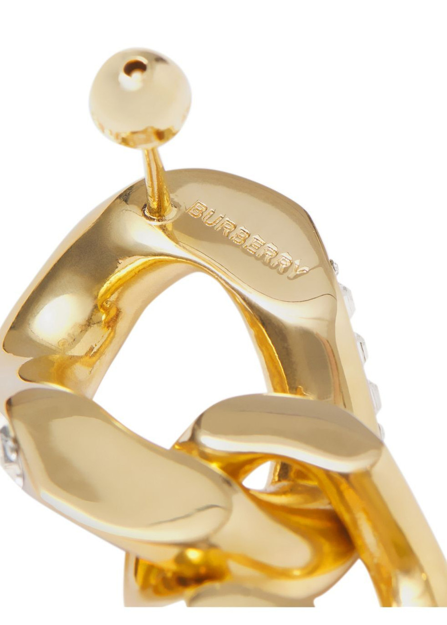 BURBERRY Crystal detail gold-plated chain-link earrings | Harvey