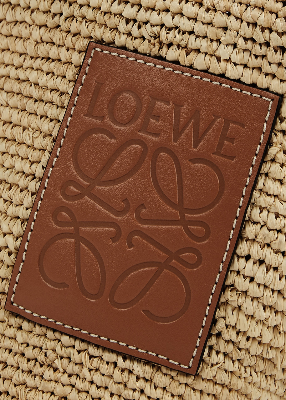 Loewe X Paula's Ibiza Pochette Logo-patch Raffia And Leather Basket Bag in  Natural