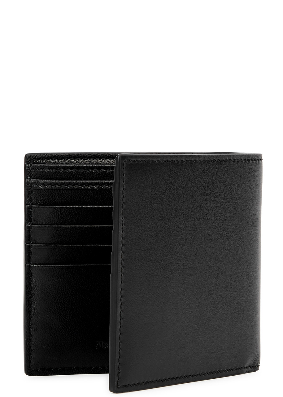 ALEXANDER MCQUEEN Black logo leather wallet | Harvey Nichols