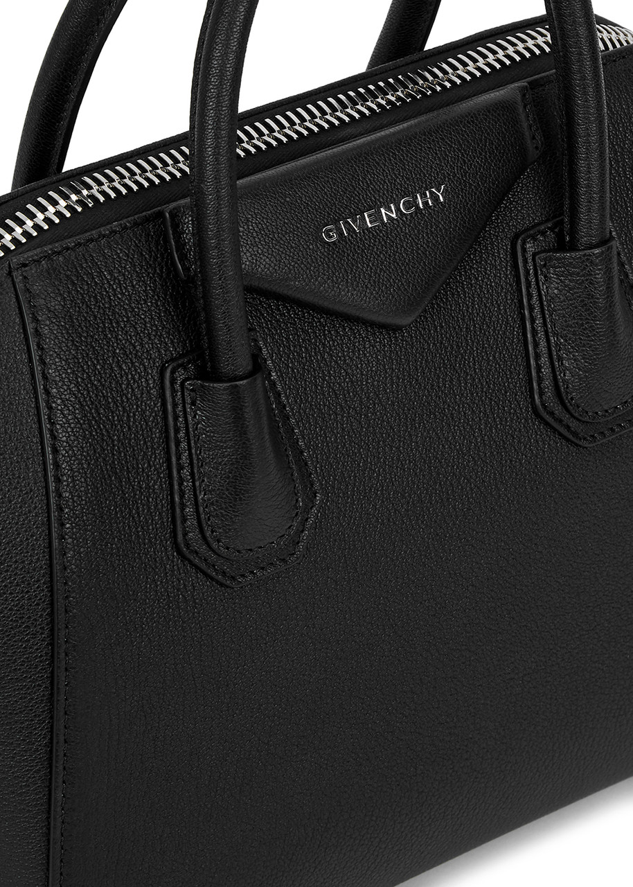 Shop Givenchy Mini Antigona Top Handle Bag In Grained Leather