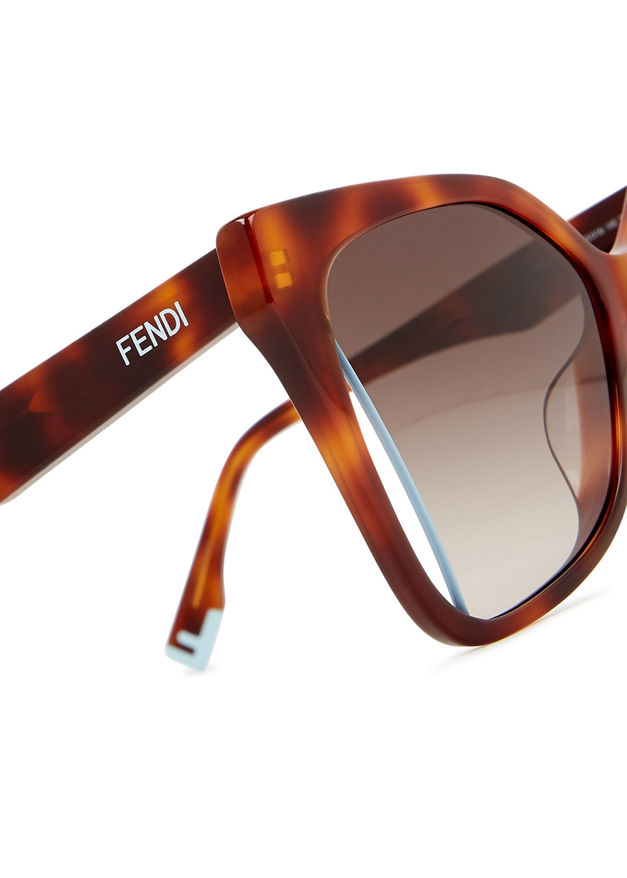 Fendi Tortoiseshell F Is Fendi Cat-Eye Sunglasses Fendi