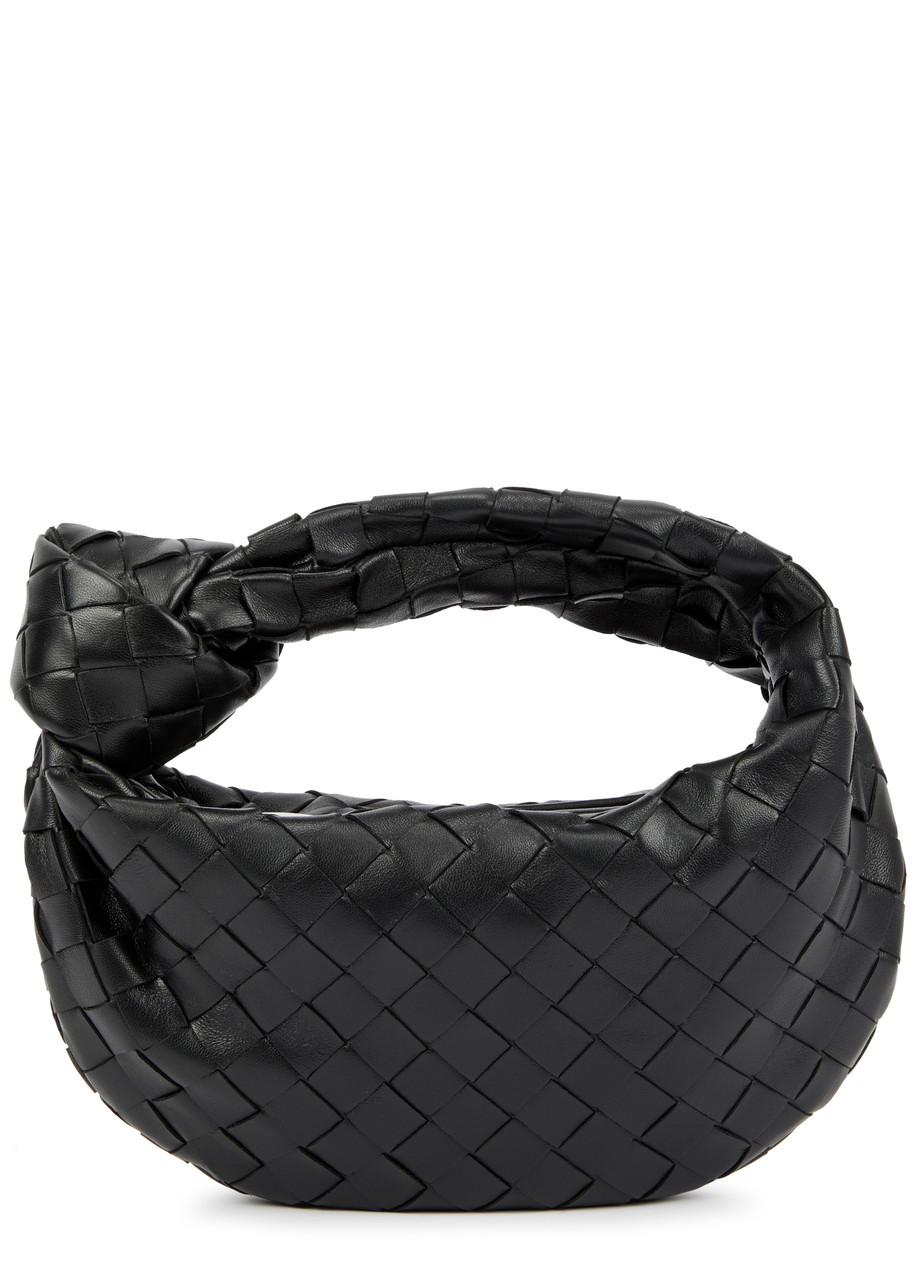 Jodie Small Leather Tote in Black - Bottega Veneta