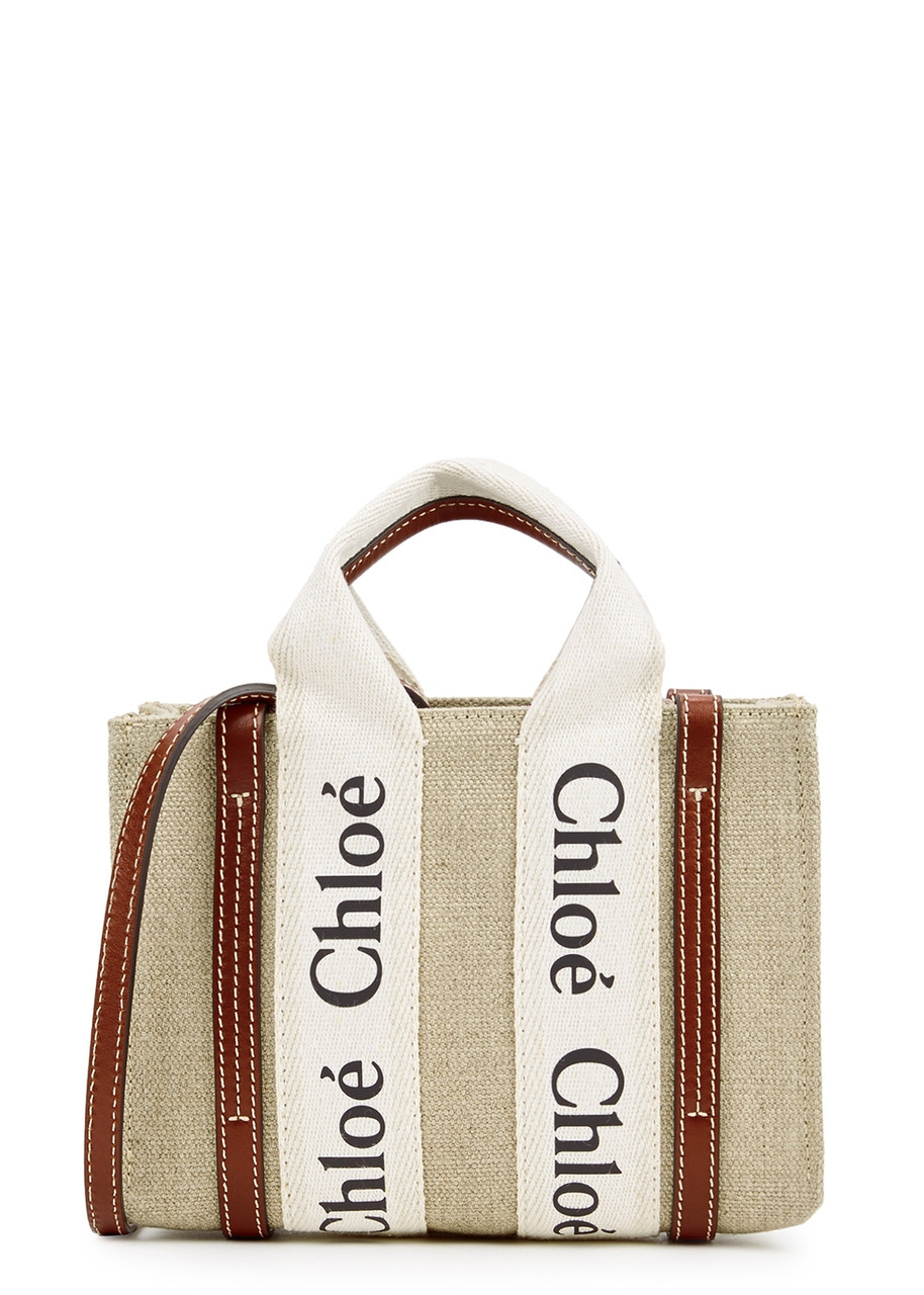 CHLOE Woody mini canvas tote | Harvey Nichols