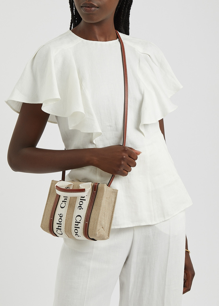 CHLOE Woody mini canvas tote | Harvey Nichols