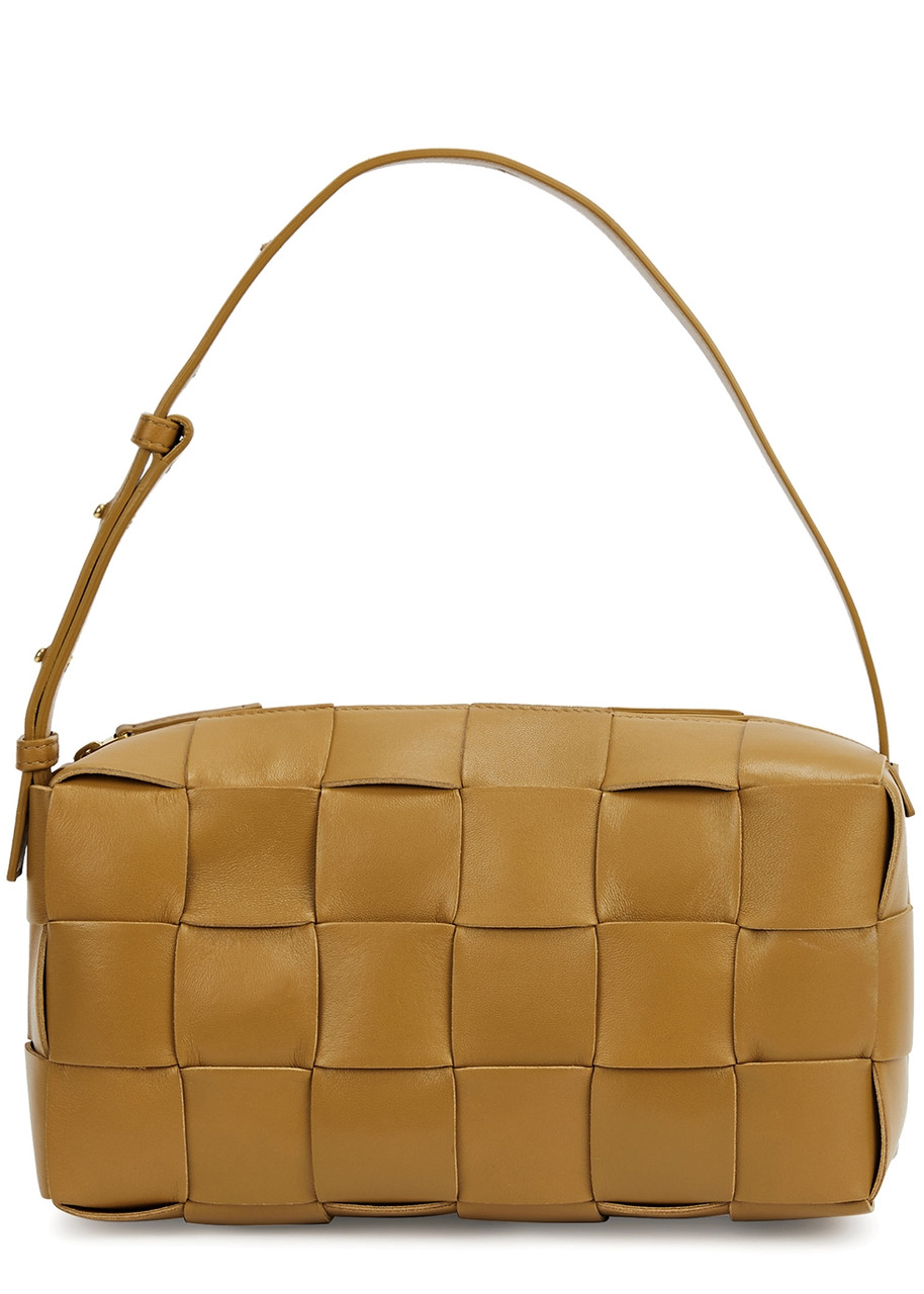 Bottega Veneta Brick Cassette Shoulder Bag in Natural