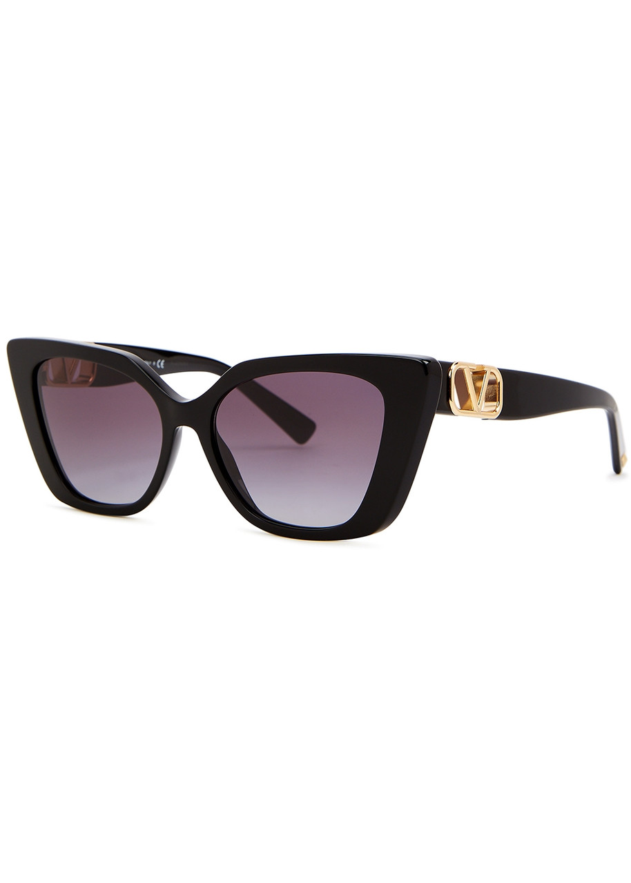 Valentino ブラック キャットアイ サングラス VALENTINO GARAVANI Valentino Garavani black cat-eye sunglasses