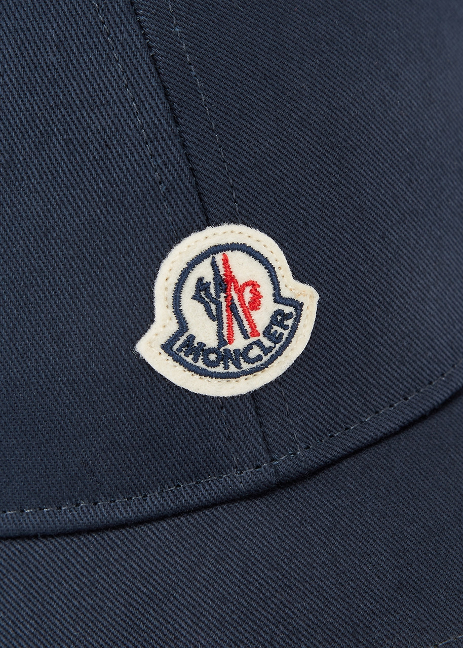 MONCLER KIDS Navy logo cotton-twill cap | Harvey Nichols
