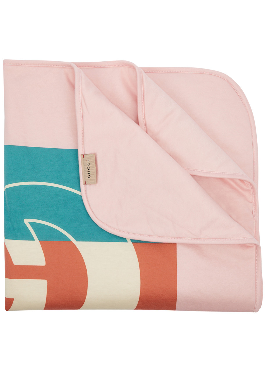 GUCCI KIDS GG logo-print cotton blanket Harvey Nichols