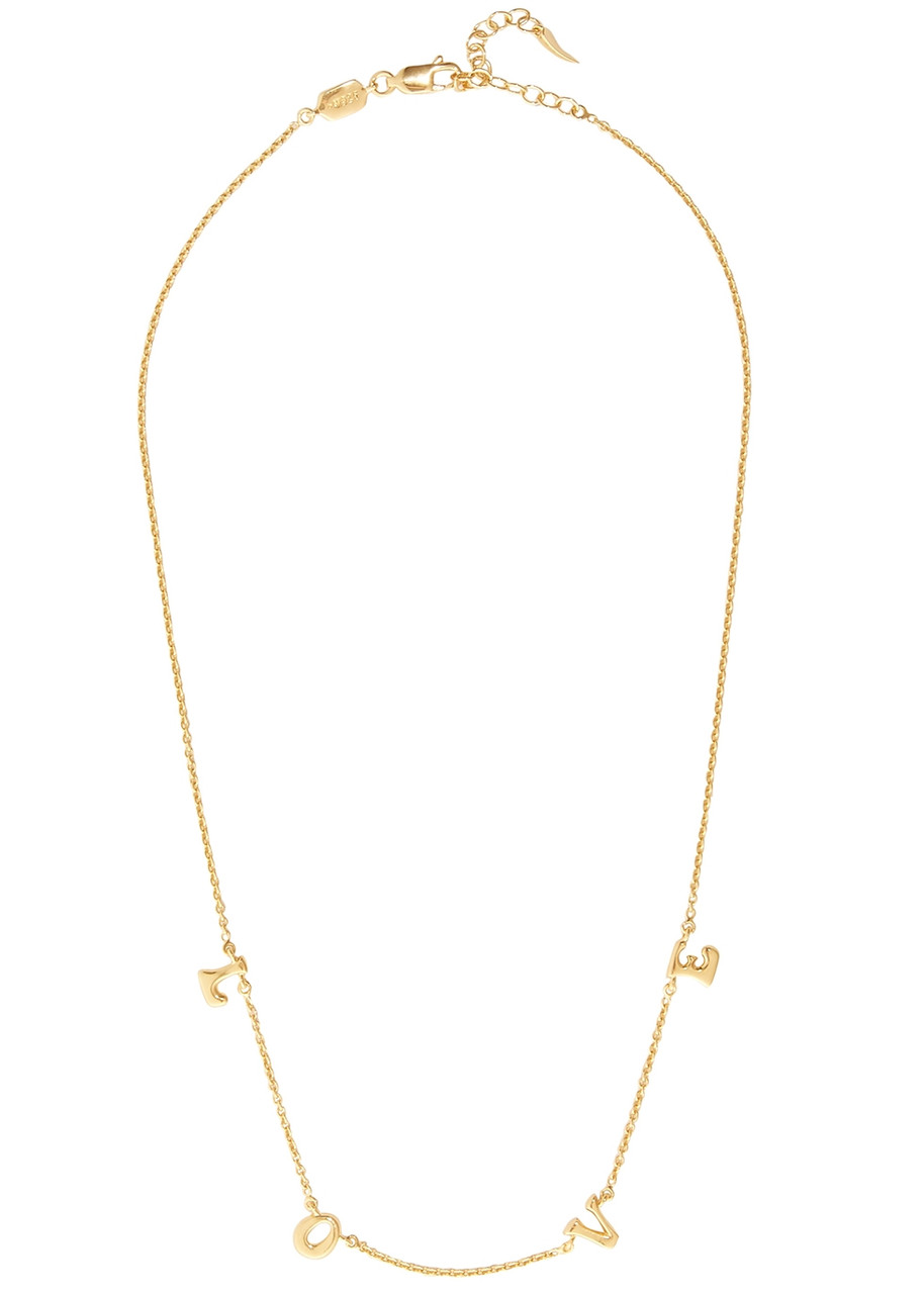 MISSOMA Share The Love 18kt gold-pleated necklace Harvey Nichols