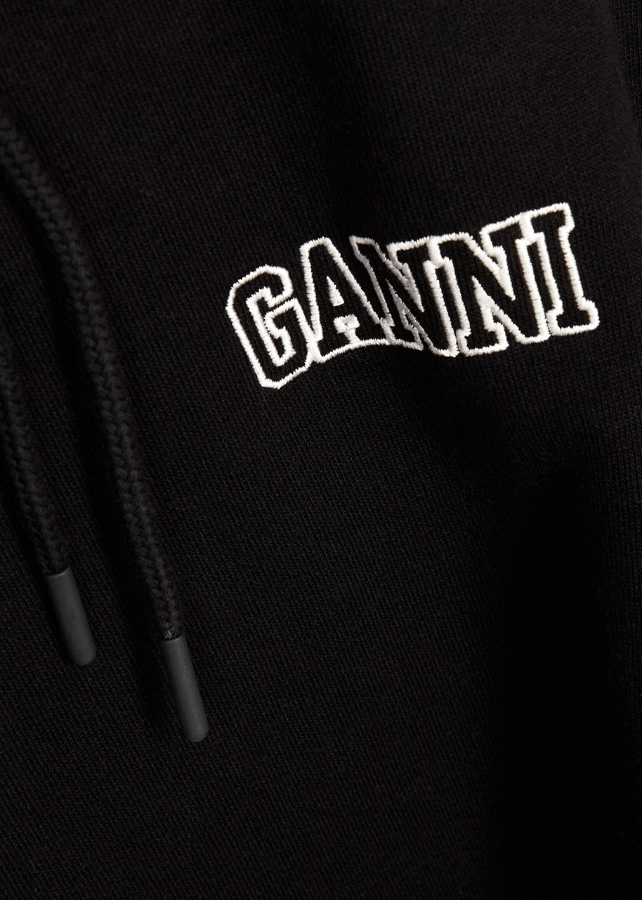 GANNI Software logo hooded cotton-blend sweatshirt Harvey Nichols