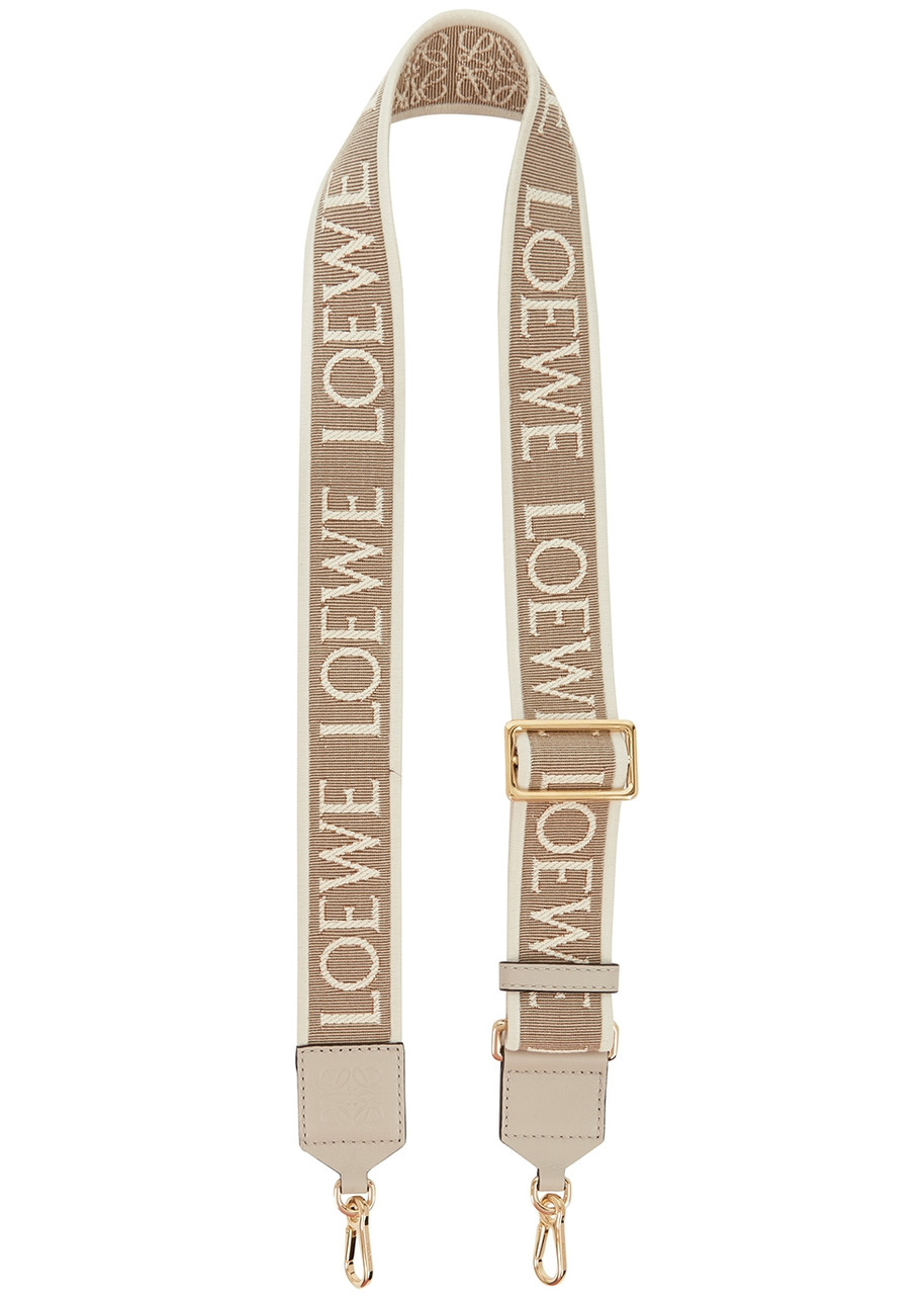 LOEWE Logo-jacquard canvas bag strap