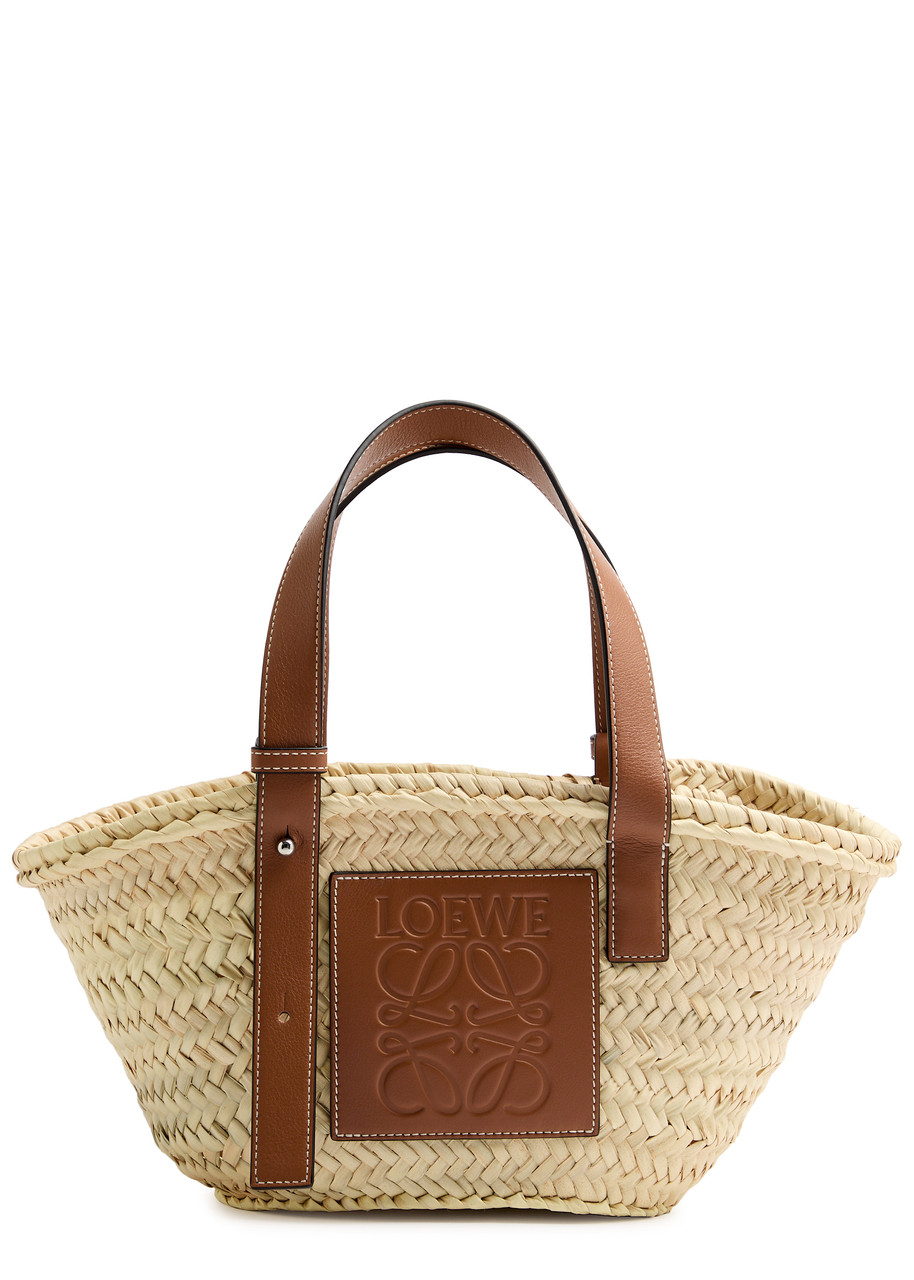 LOEWE Small cream raffia basket bag | Harvey Nichols