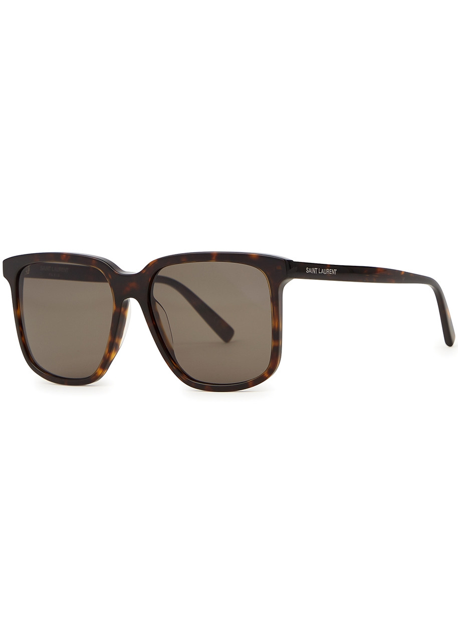 SAINT LAURENT SL480 tortoiseshell square-frame sunglasses | Harvey Nichols