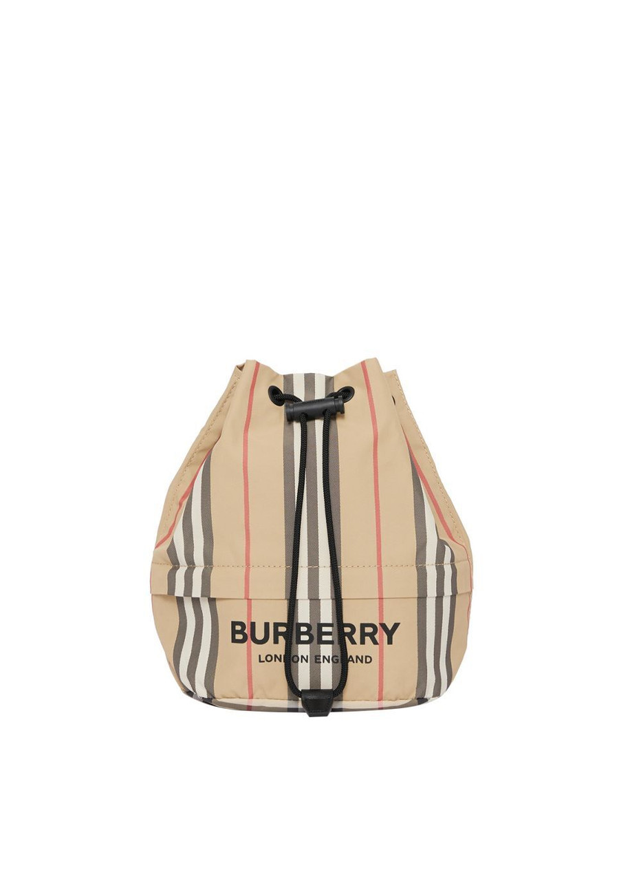 BURBERRY バーバリー Icon stripe pouch アイコンストライプレザー  