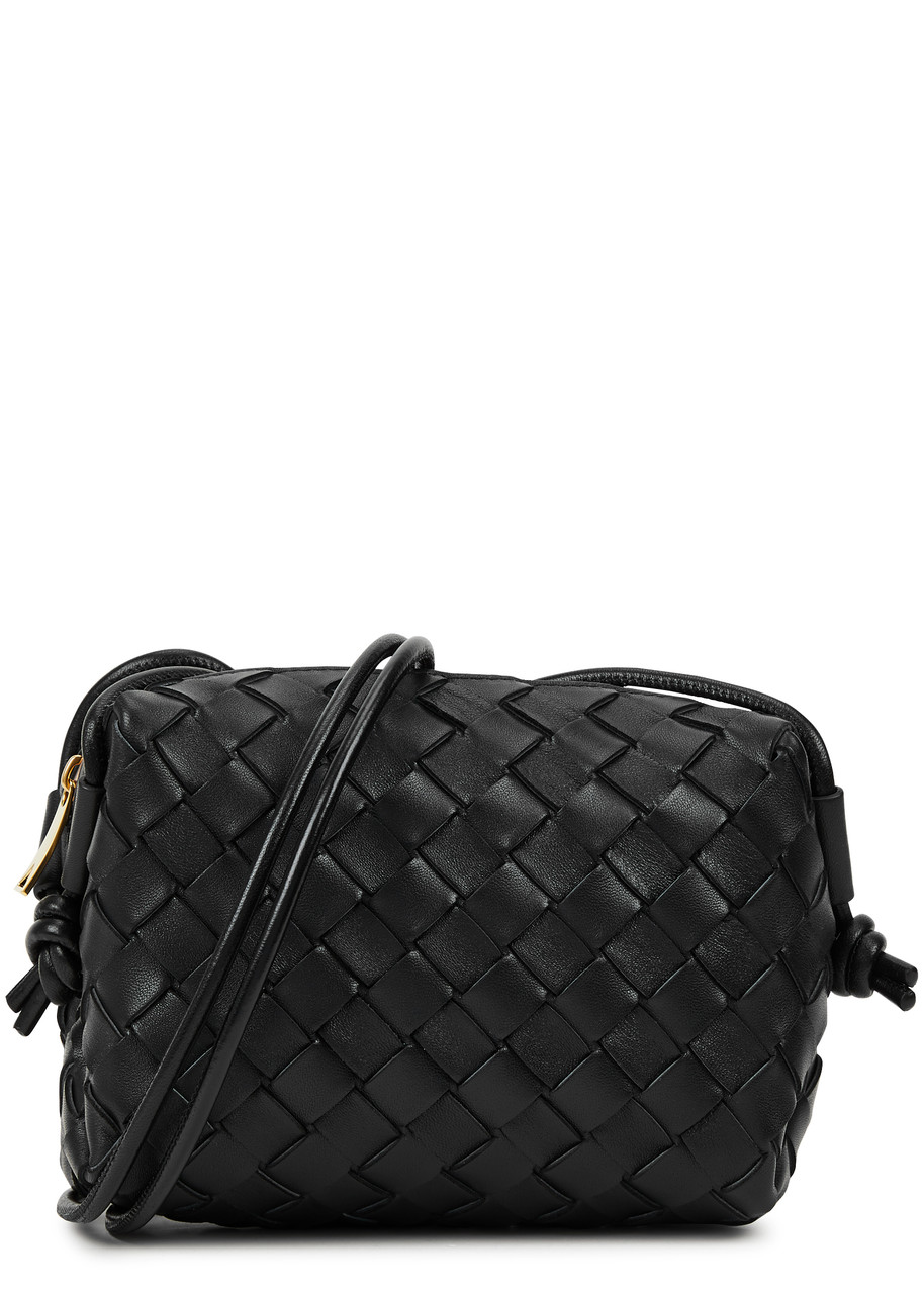 Black Loop mini Intrecciato-leather cross-body bag