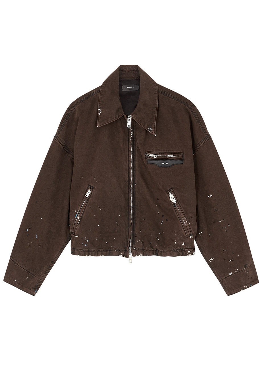 AMIRI Workman brown denim jacket | Harvey Nichols