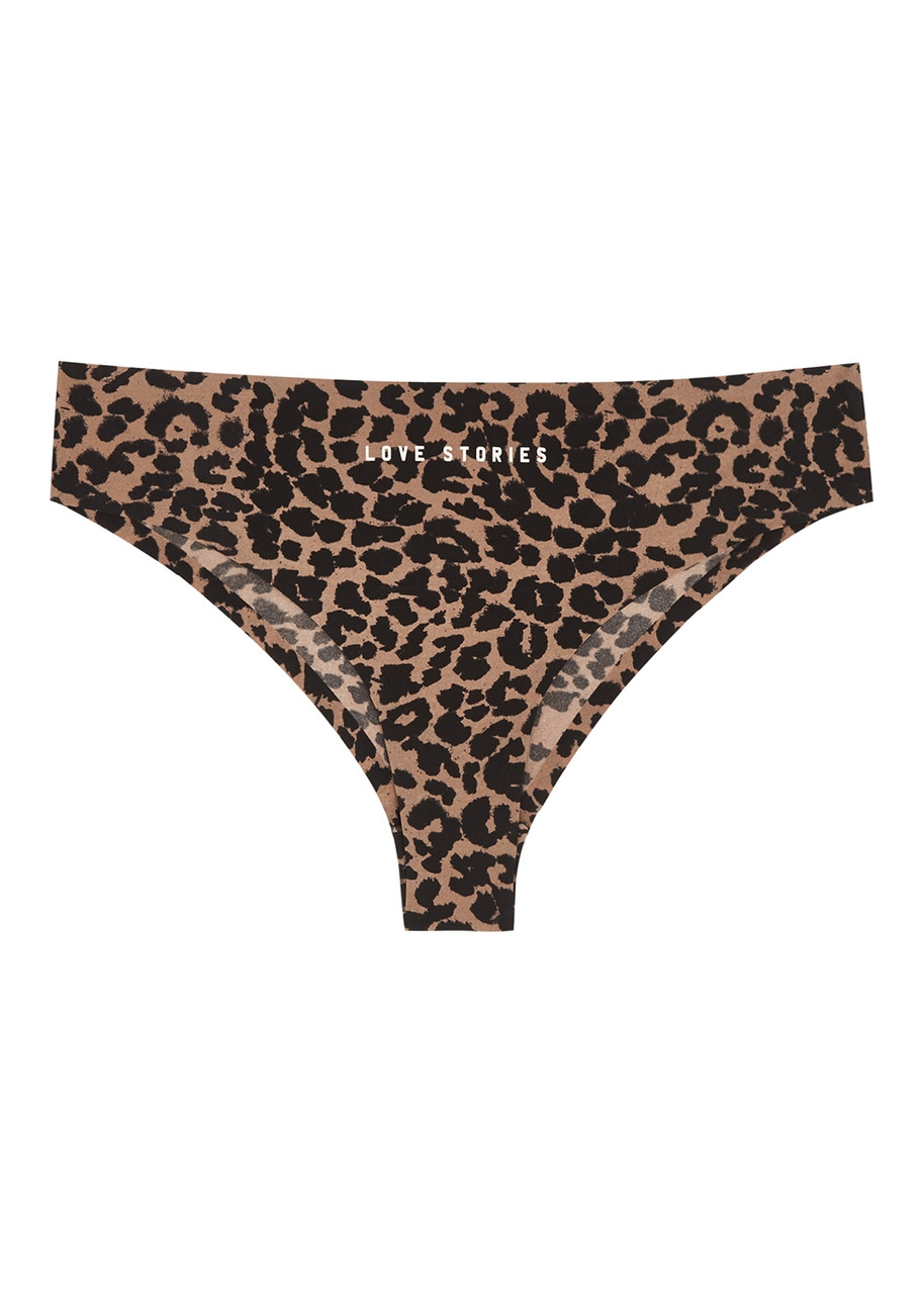 LOVE STORIES Kate leopard-print seamless briefs