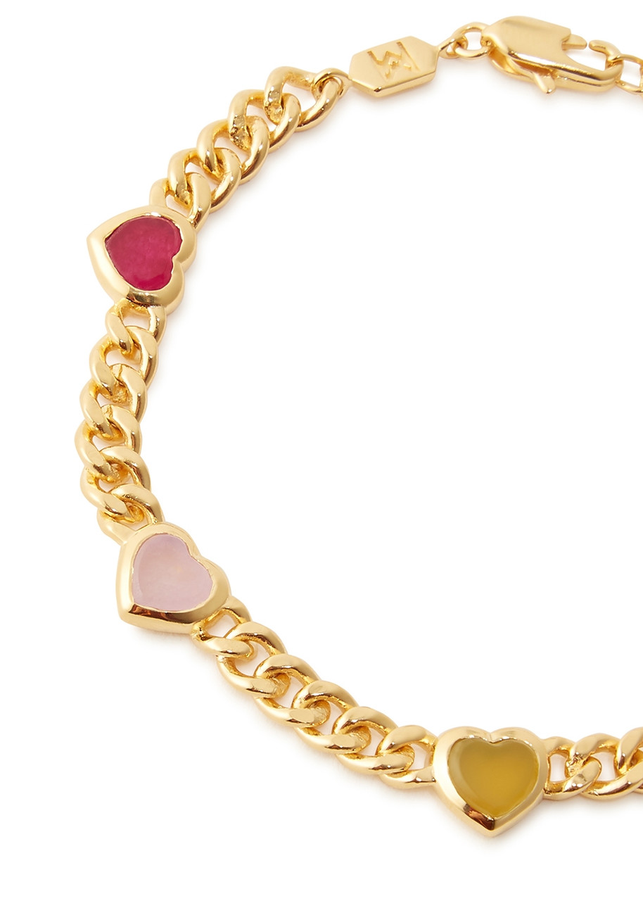 MISSOMA Jelly Heart 18kt gold-plated chain bracelet | Harvey MISSOMA Jelly Heart 18kt gold-plated chain bracelet | Harvey