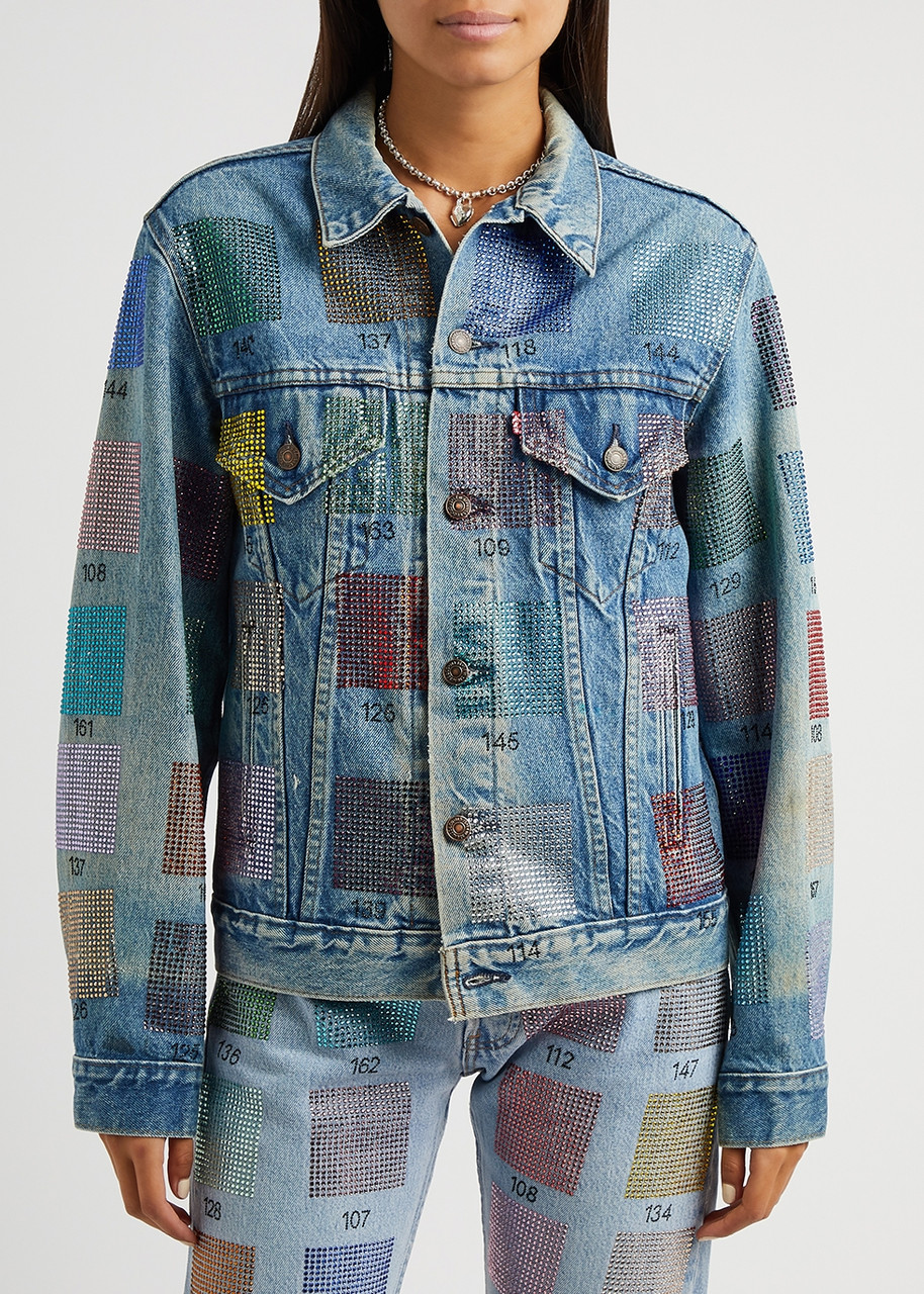 COLLINA STRADA X Levi's embellished denim jacket | Harvey Nichols