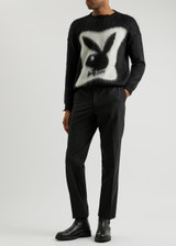 SAINT LAURENT Playboy mohair-blend jumper | Harvey Nichols