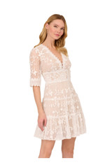 ADRIANNA PAPELL Lace embroidery dress | Harvey Nichols