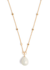 ネックレス・ペンダント VALENTINO IVORY PEARLS COEUR  NECKLACE Valentino Garavani Ivory Pearls Coeur Royal Necklace