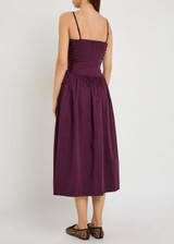 knee length dresses for ladies DAMSON MADDER ANGELINA SATIN DRESS