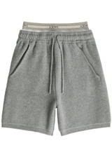 LOEWE Logo-waistband layered wool-blend shorts | Harvey Nichols