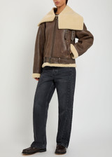 JW ANDERSON Shearling and leather jacket | Harvey Nichols
